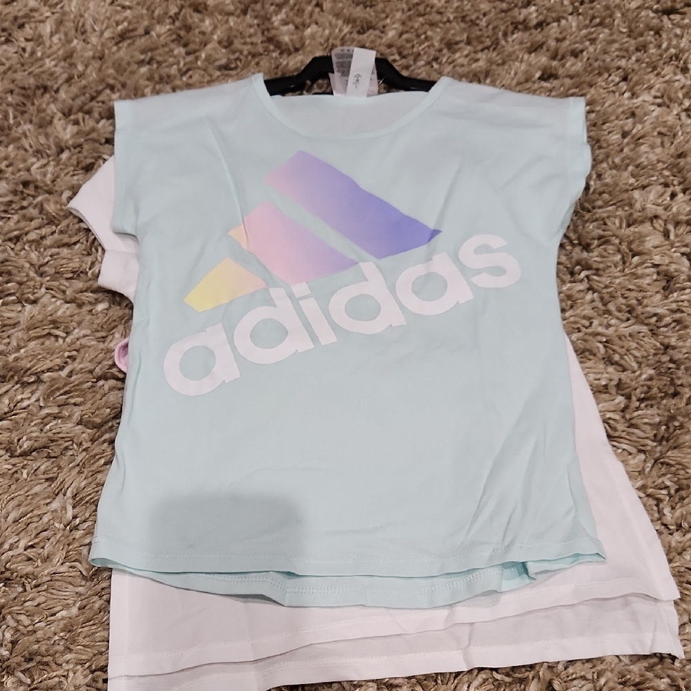 Adidas Blue Short Sleeve Tee Lightweight Athletic Wear